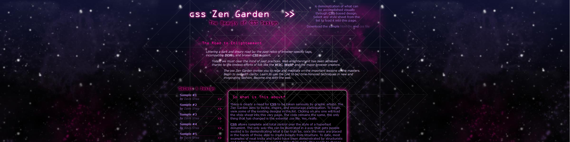 CSS Zen Garden – Then